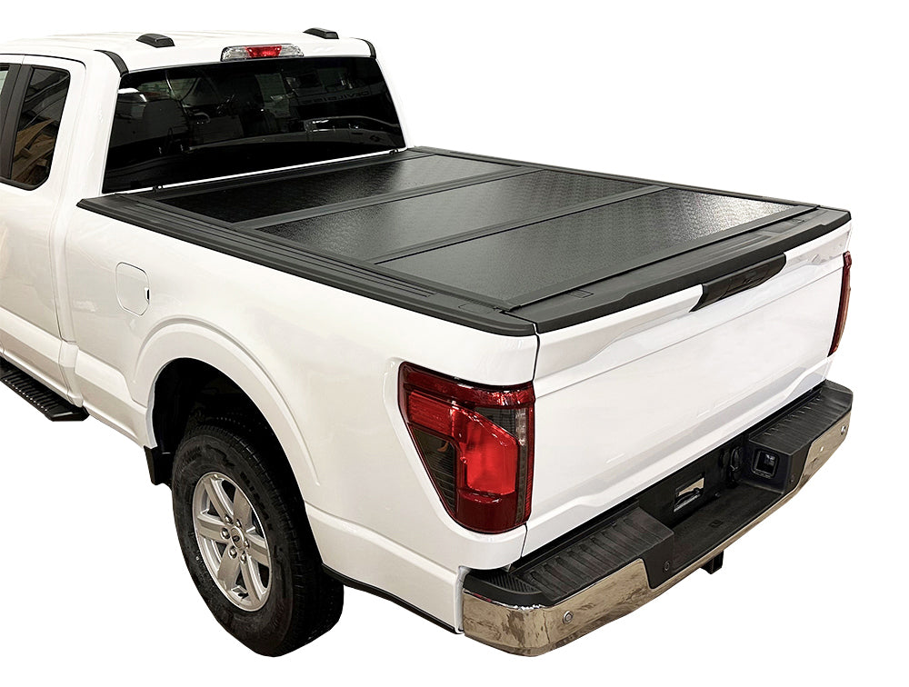 Pro-Series Hard Quad Fold Tonneau Cover for 2014-2018 (2019 LTD) GMC Sierra & Chevrolet Silverado 1500, 2015-2019 GMC Sierra & Chevrolet Silverado 2500HD & 3500HD 6'6" Bed