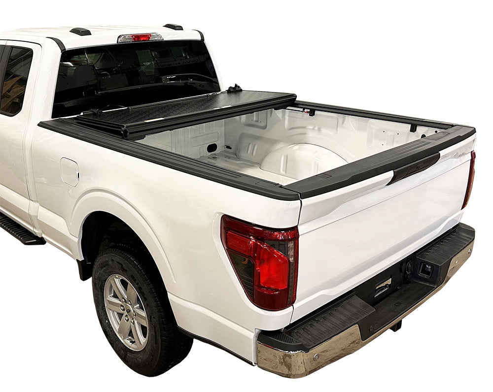 Pro-Series Hard Quad Fold Tonneau Cover for 2014-2018 (2019 LTD) GMC Sierra & Chevrolet Silverado 1500, 2015-2019 GMC Sierra & Chevrolet Silverado 2500HD & 3500HD 6'6" Bed