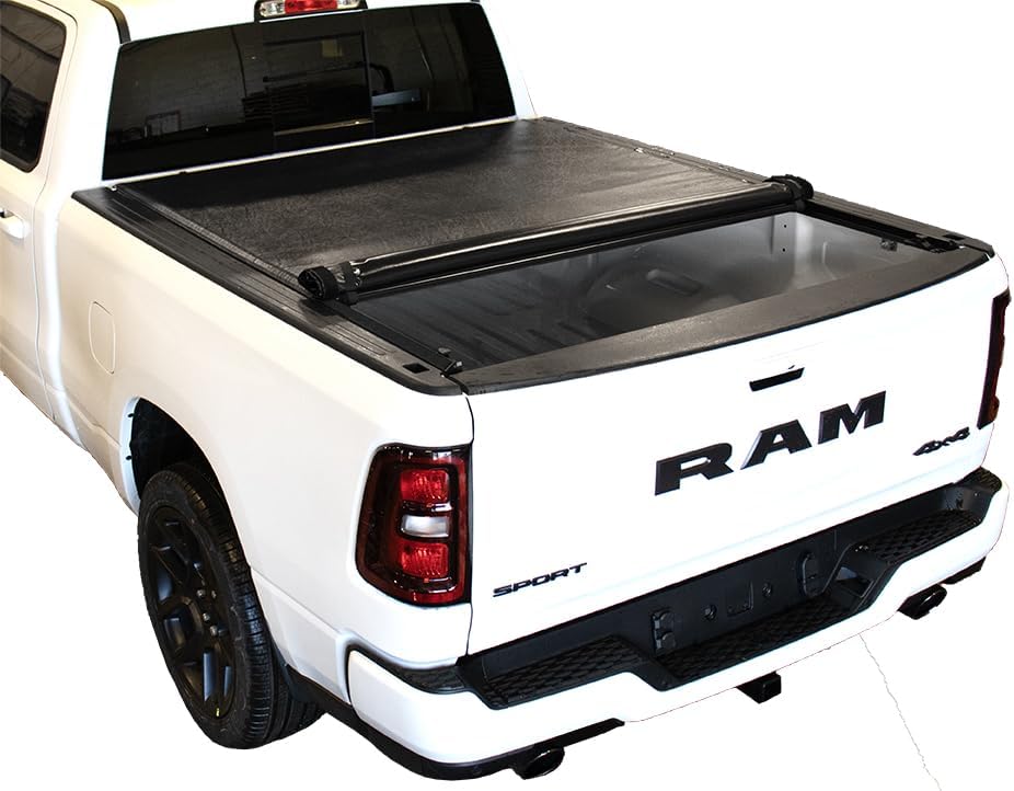 Pro-Series Soft Roll-Up Tonneau Cover For 2022-2025 Toyota Tundra 5'6" Bed, with Deck Rail System by Haylhan