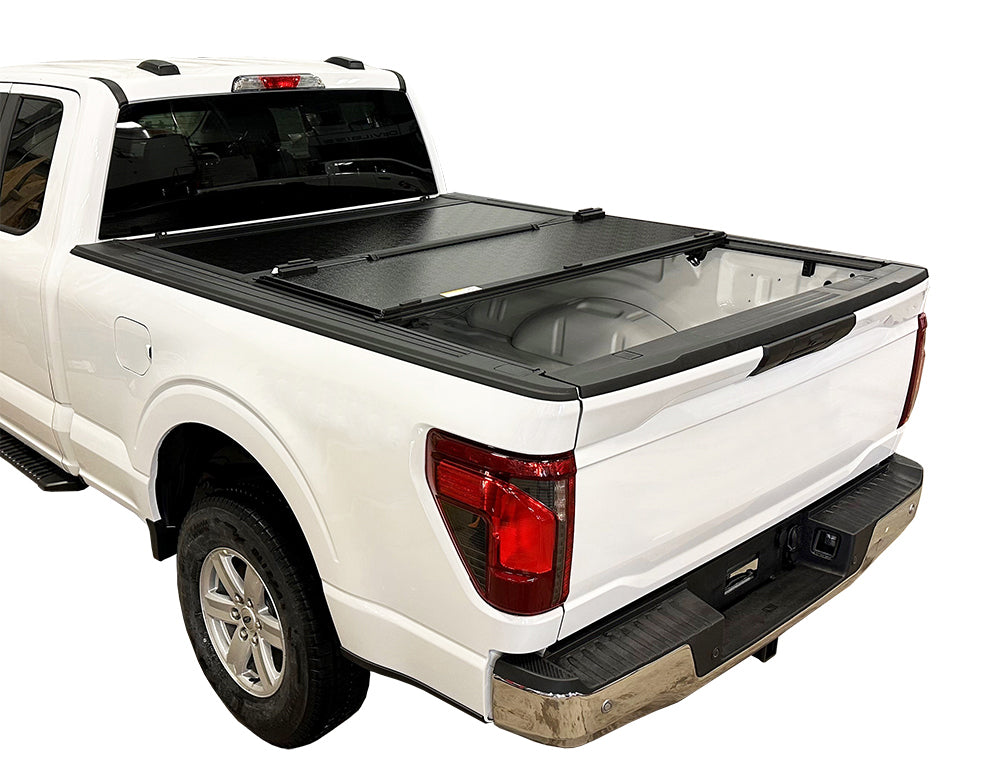 Pro-Series Hard Quad Fold Tonneau Cover for 2014-2018 (2019 LTD) GMC Sierra & Chevrolet Silverado 1500, 2015-2019 GMC Sierra & Chevrolet Silverado 2500HD & 3500HD 6'6" Bed