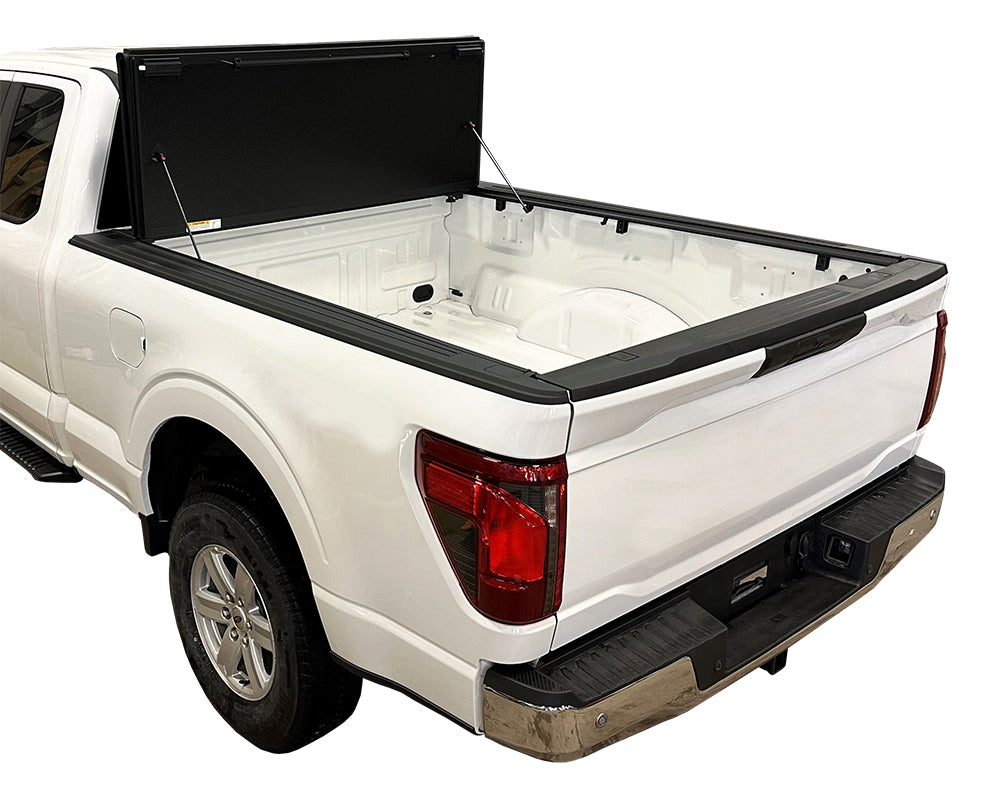 Pro-Series Hard Quad Fold Tonneau Cover for 2014-2018 (2019 LTD) GMC Sierra & Chevrolet Silverado 1500, 2015-2019 GMC Sierra & Chevrolet Silverado 2500HD & 3500HD 6'6" Bed