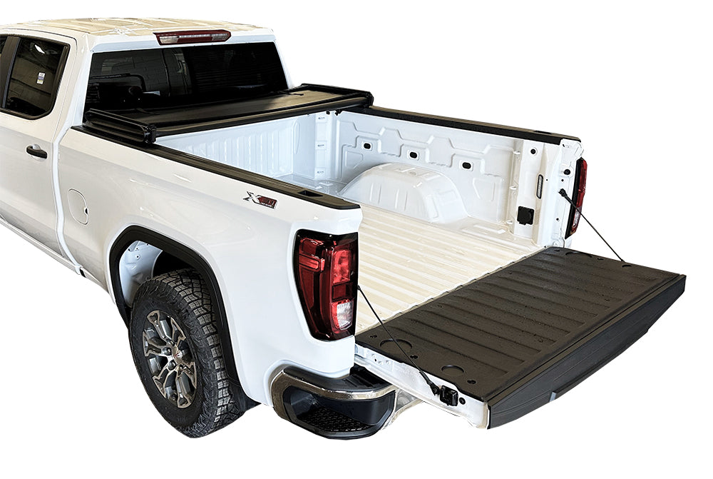 Pro-Series Soft Tri-Fold Tonneau Cover For 2022-2025 Toyota Tundra 5'6" Bed, with Deck Rail System by Haylhan