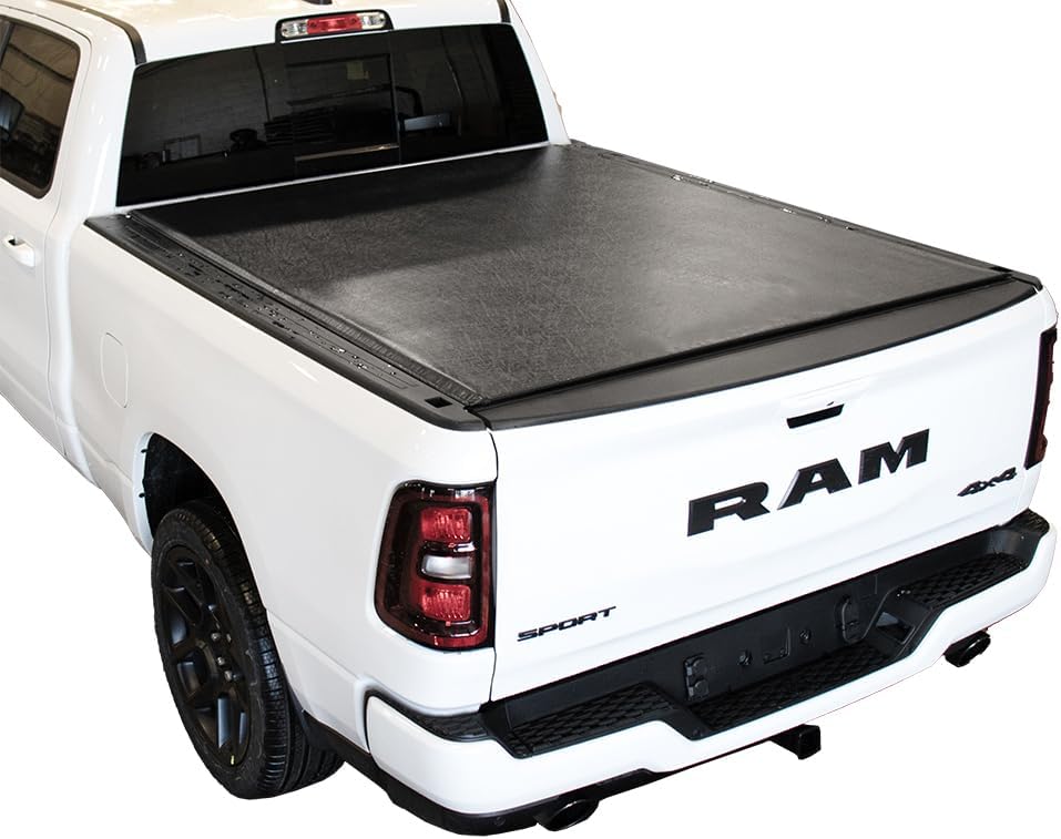 Pro-Series Soft Roll-Up Tonneau Cover For 2014-2018 (2019 LTD) GMC Sierra and Chevrolet Silverado 1500 5'8" Bed by Haylhan
