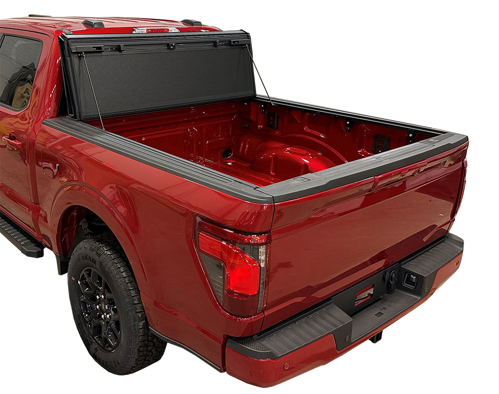 Full Bed Access Hard Fold Tonneau Cover For 2015-2025 Ford F-150 5'5" Bed By Haylhan