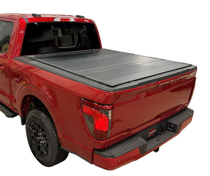 Full Bed Access Hard Fold Tonneau Cover For 2015-2025 Ford F-150 5'5" Bed By Haylhan