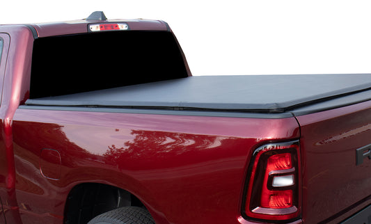 Soft Tri-Fold Tonneau Cover Fits 2022-2024 Toyota Tundra 5'5" Bed with Track System by Haylhan